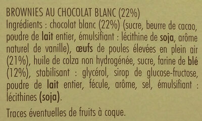 BROWNIE CHOCOLAT BLANC - Ingredients - fr