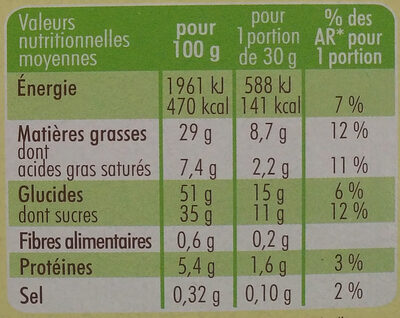 BROWNIE CHOCOLAT BLANC - Nutrition facts - fr