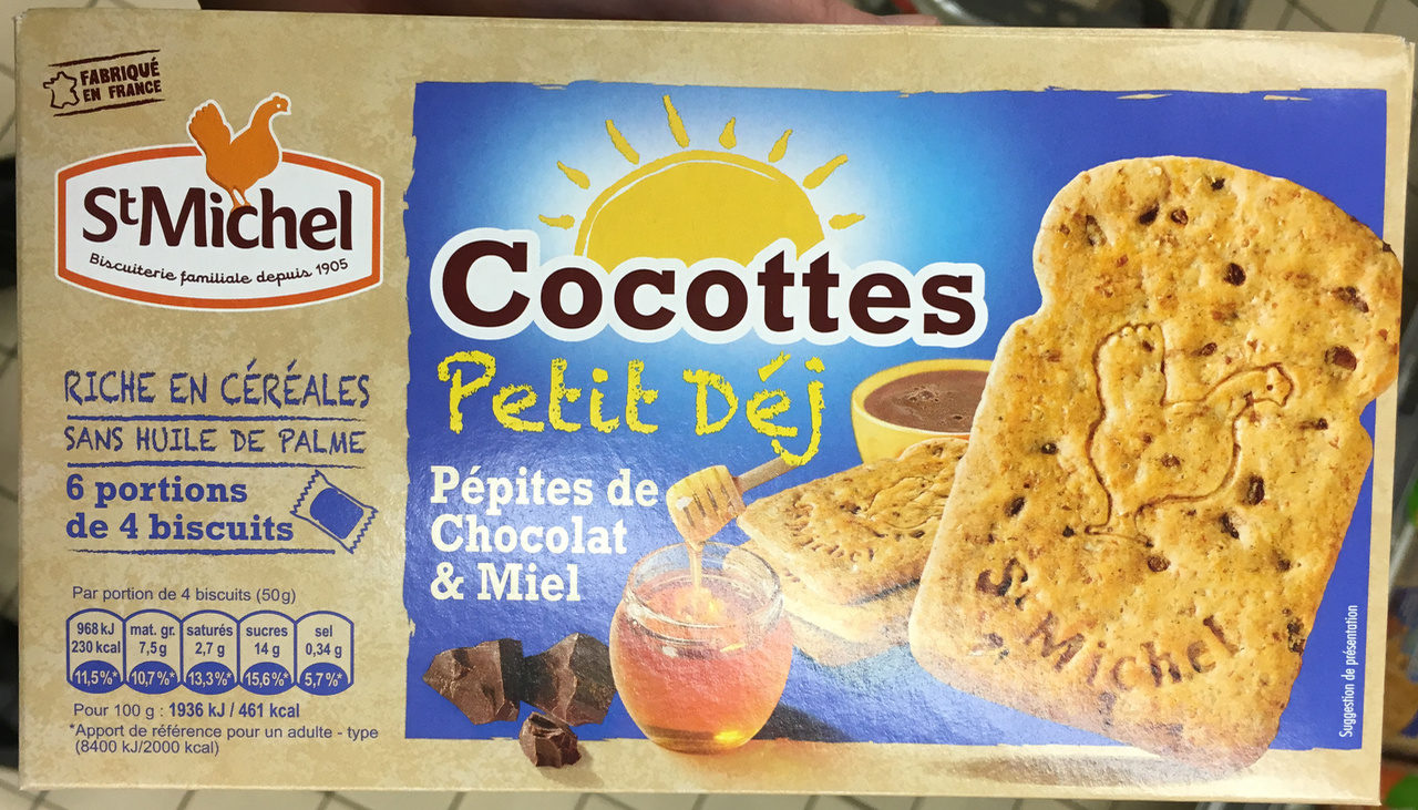Cocottes Petit Déj Pépites de Chocolat & Miel - Produit