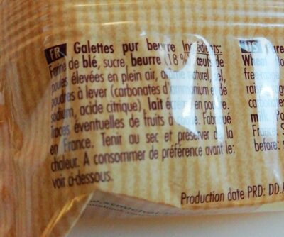 8 galettes - Ingredients - fr