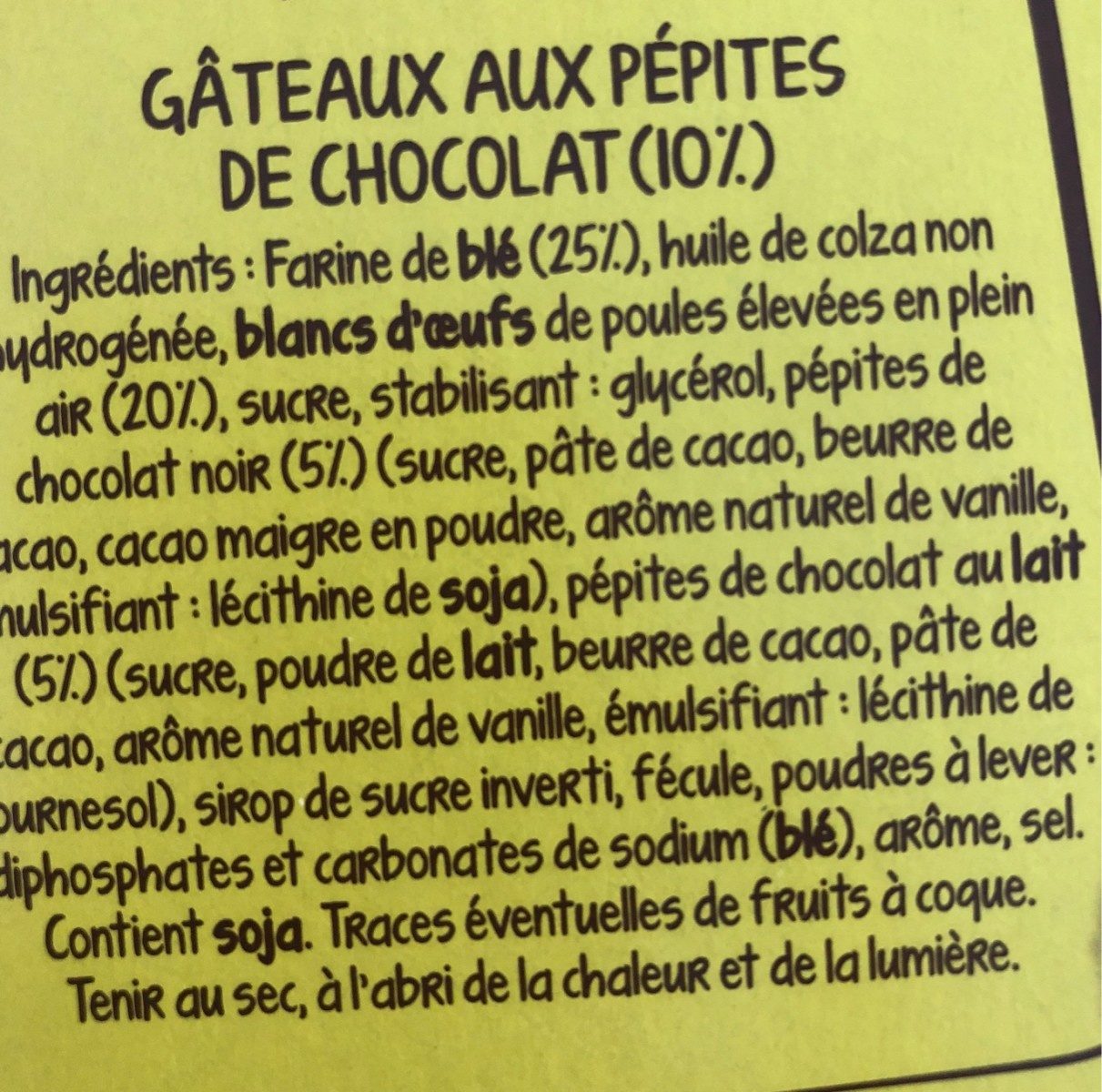 Doonuts pépites chocolat - Ingrédients