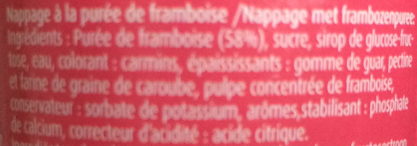 Nappage Framboise - Ingrédients