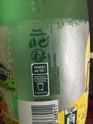 Perrier saveur citron - Instruction de recyclage et/ou informations d'emballage