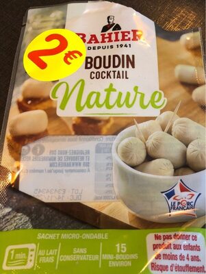 Boudin cocktail nature - Product - fr