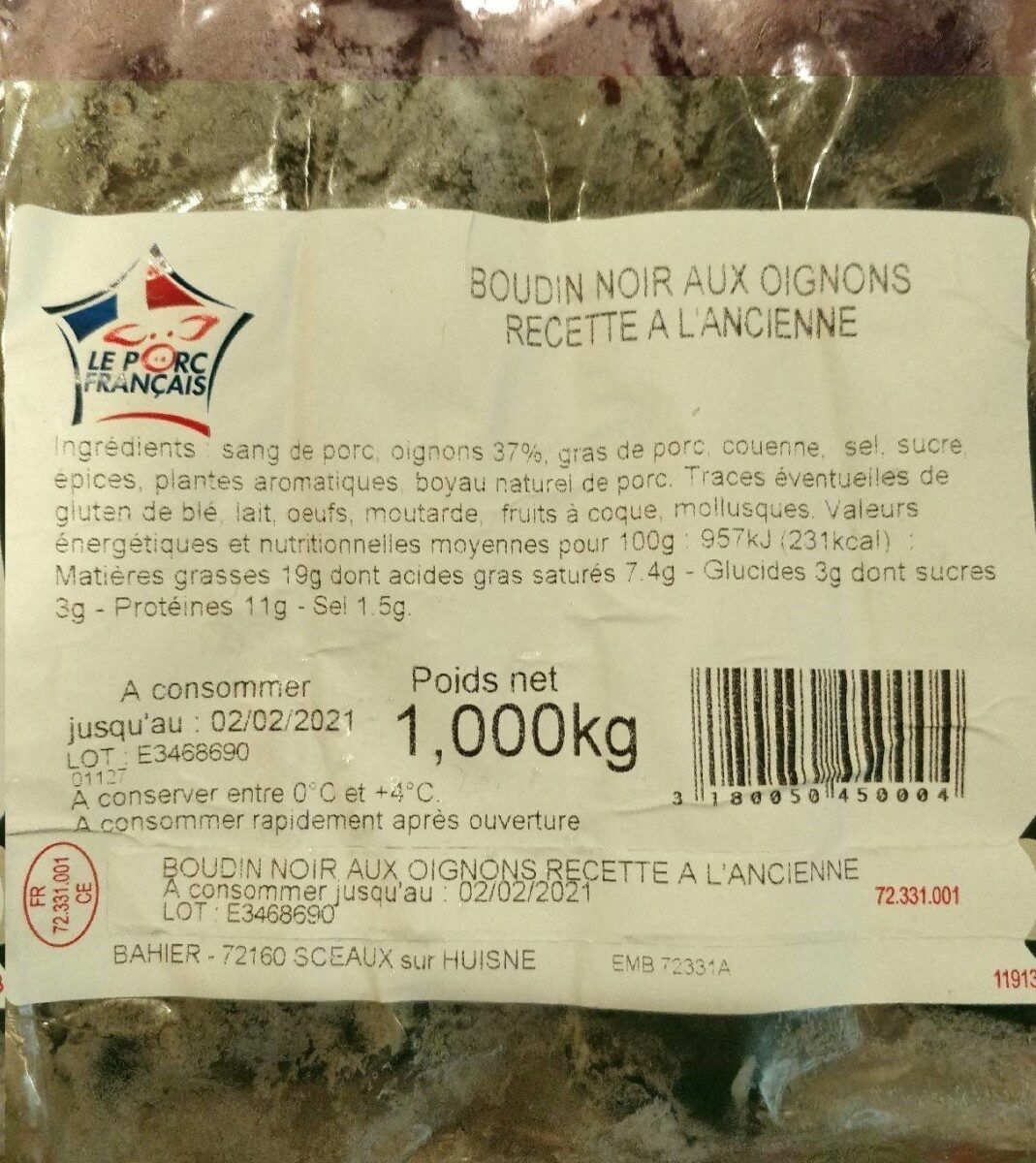 Boudin noir aux oignons recette à l'ancienne - Producto - fr