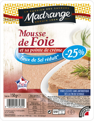 Mousse de Foie et sa pointe de crème - Taux de sel réduit* (-25%) - Produkt - fr