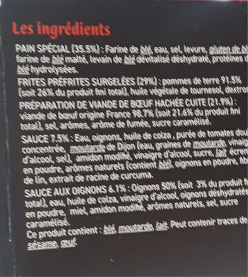 L’américain frites - Ingredients - fr