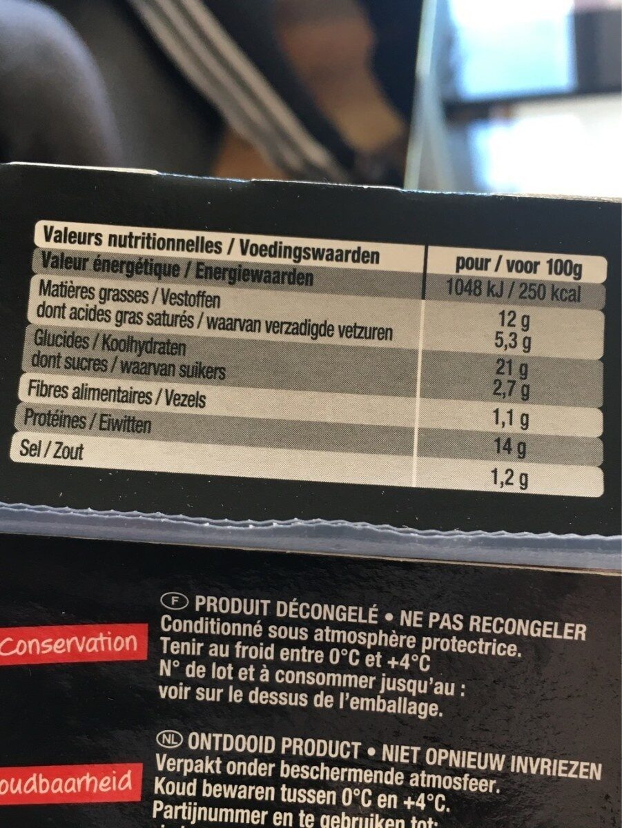 Double bacon burger - Nutrition facts - fr