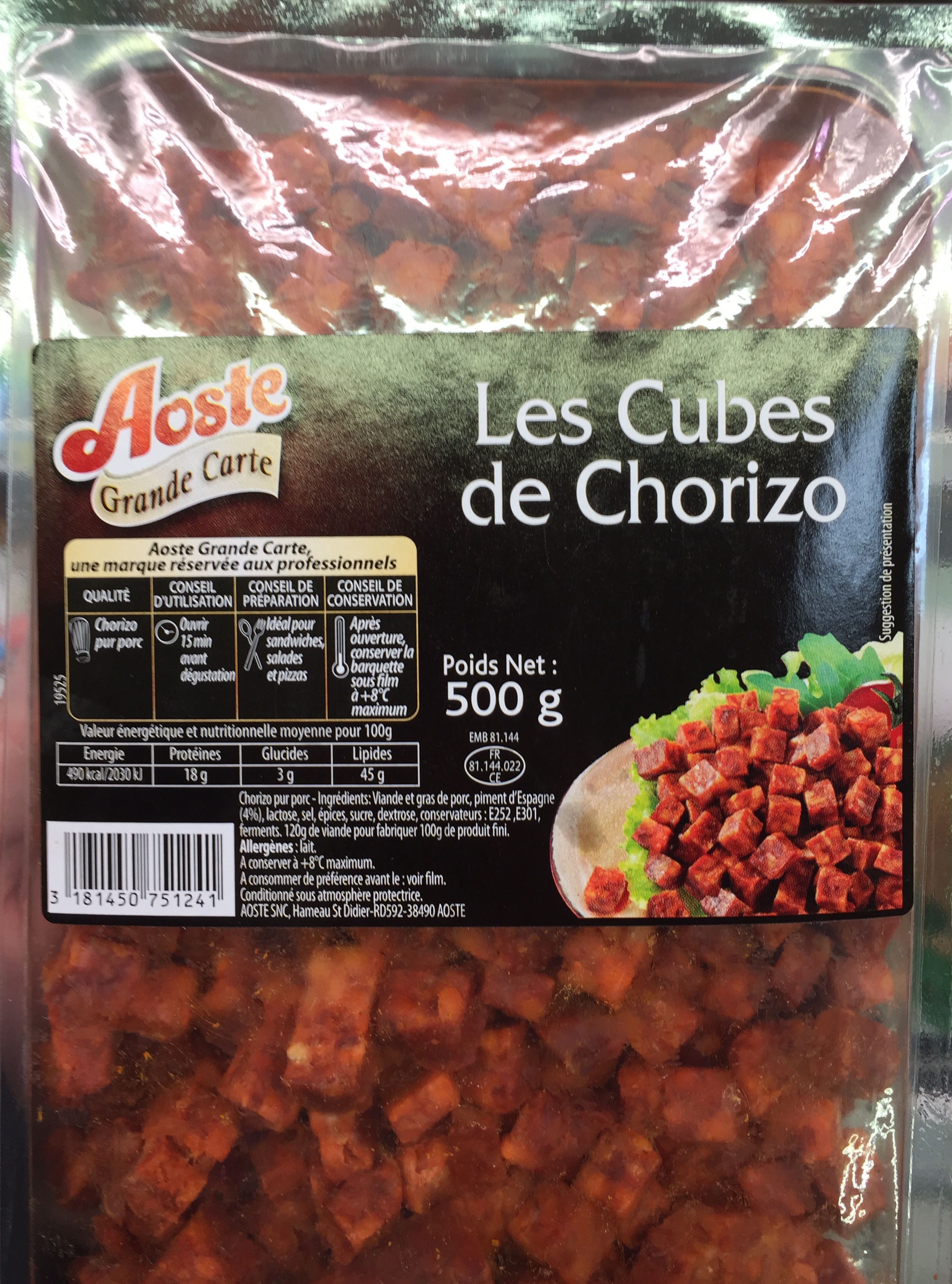 Les Cubes de Chorizo - Producto - fr