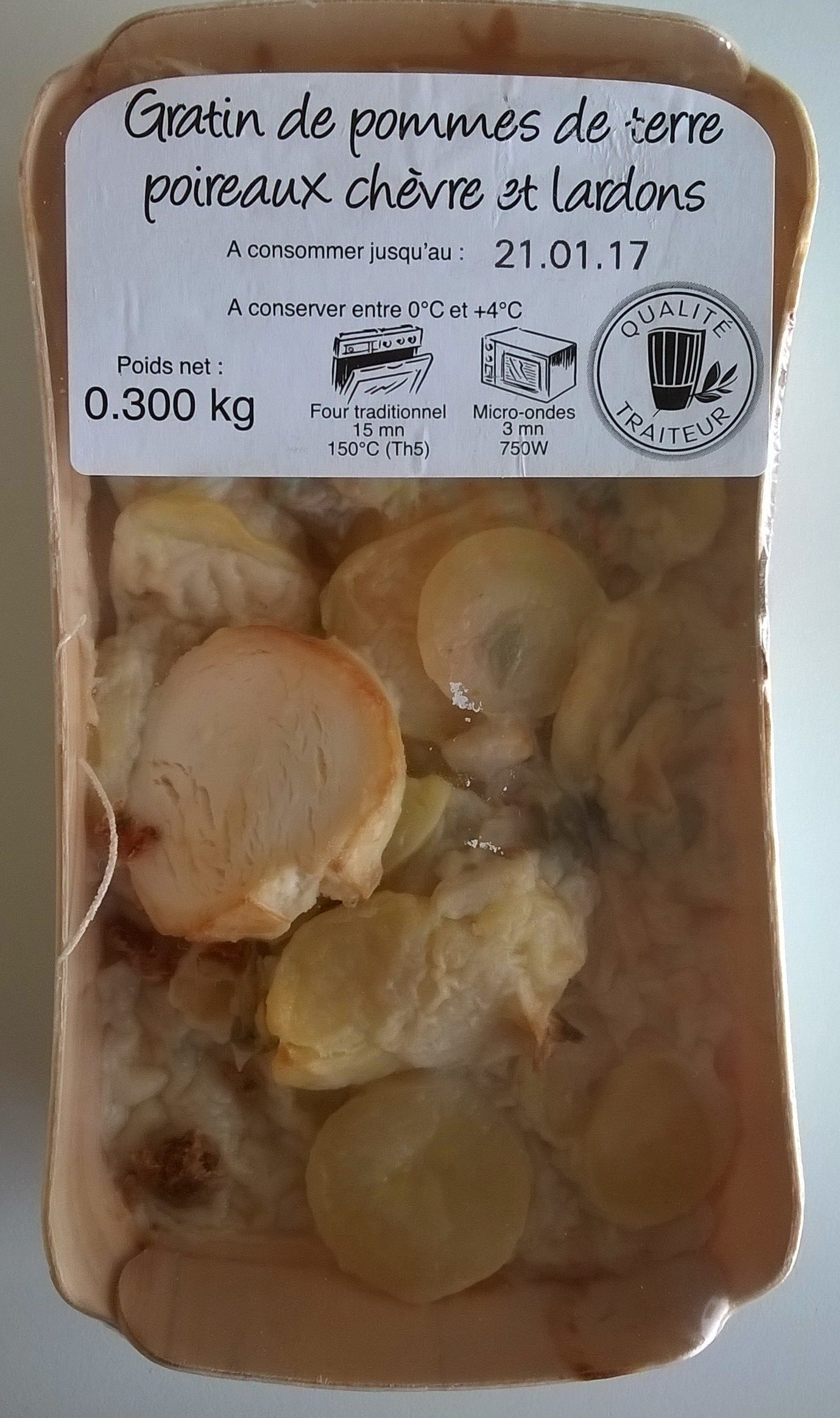 Gratin de pommes de terre poireaux chèvre et lardons - Product - fr