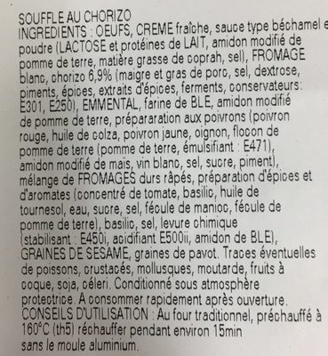 Soufflé au Chorizo - Ingredienser - fr