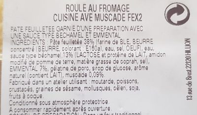 Roulé au fromage - Ingrediënten - fr