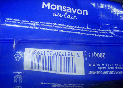 Monsa sol.soap auth. 200g x12 - Ingredienser - fr