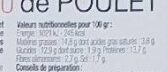 Cordon bleu de poulet - Nutrition facts - fr
