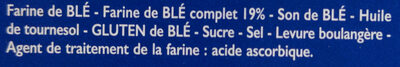Tartines de Pain Blé Complet - Zutaten - fr