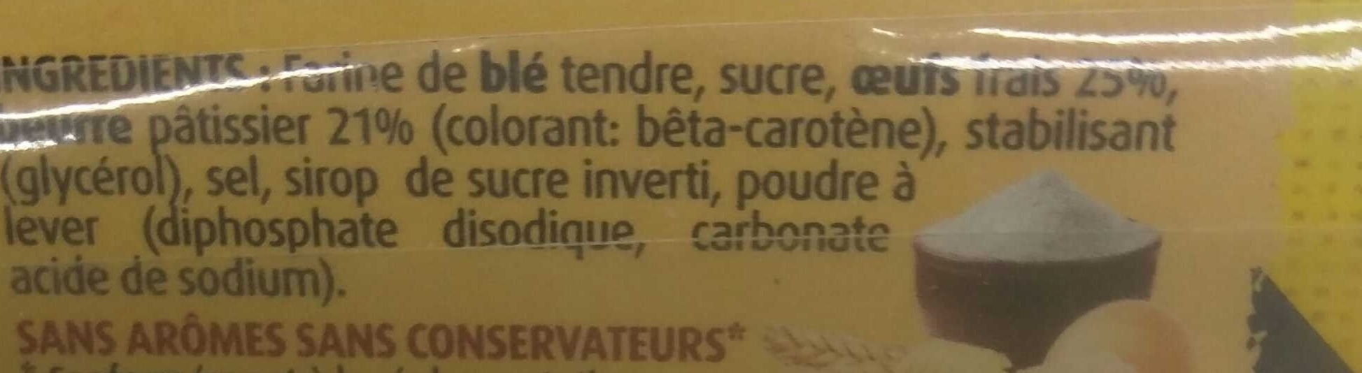 Quatre Quarts Pur Beurre - Ingredientes - fr