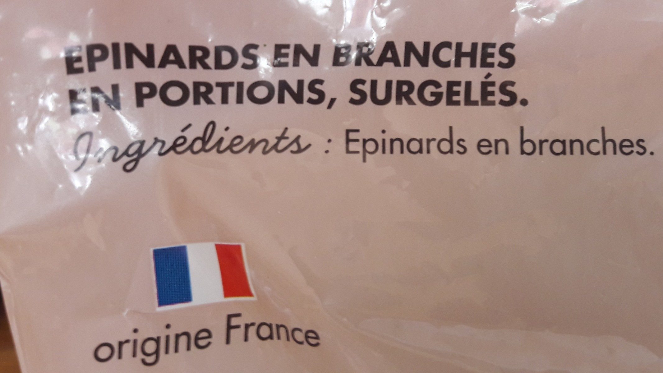 Épinards en branches - Ingredients - fr