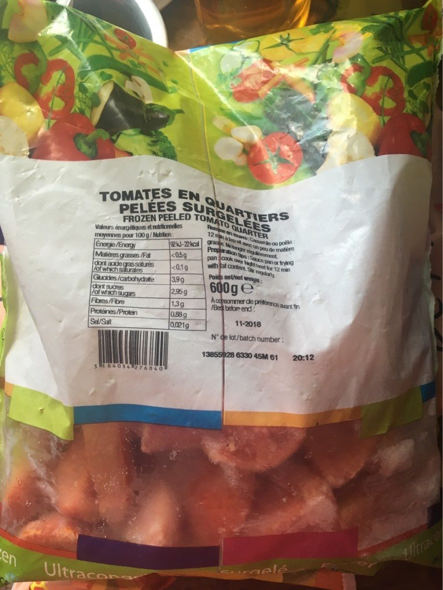 Tomates en quartiers pelées surgelées - Product - fr