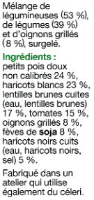Plaisirs Veggie - Mélange légumineuses - Ingredienser - fr