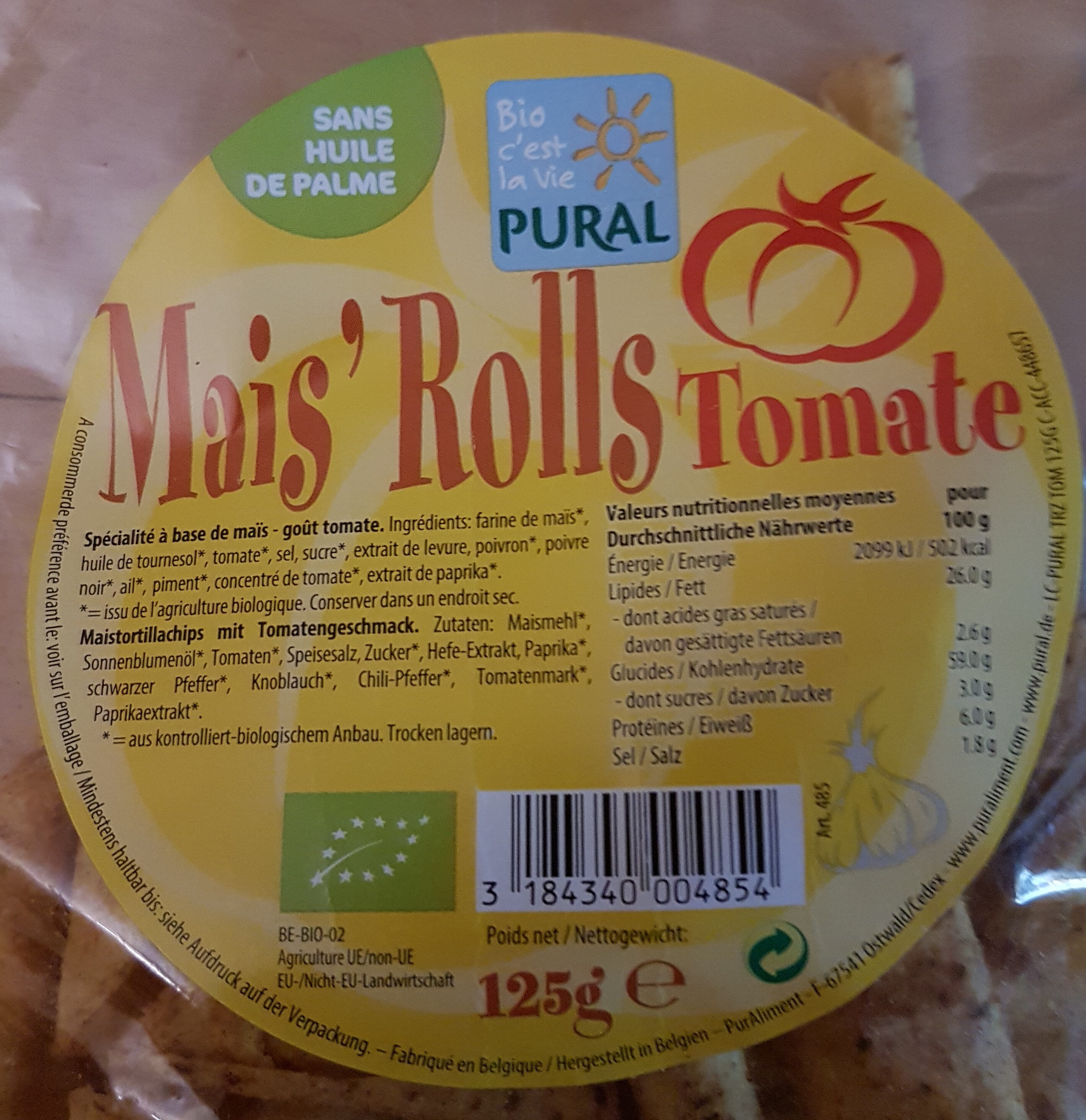 Mais'rolls tomate - Ingredients - fr