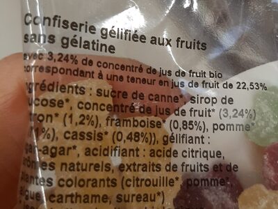 Bio tutti frutti - Ingredients - fr