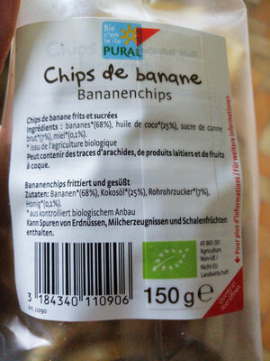 chips de banane - Ingredients - fr