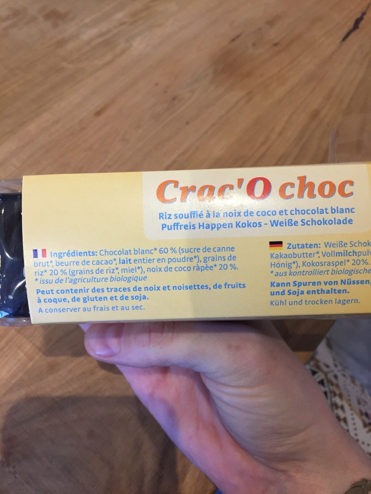 Crac'o Choc, Kokos Weiße Schokolade - Product - fr