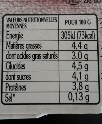 - Valori nutrizionali - fr