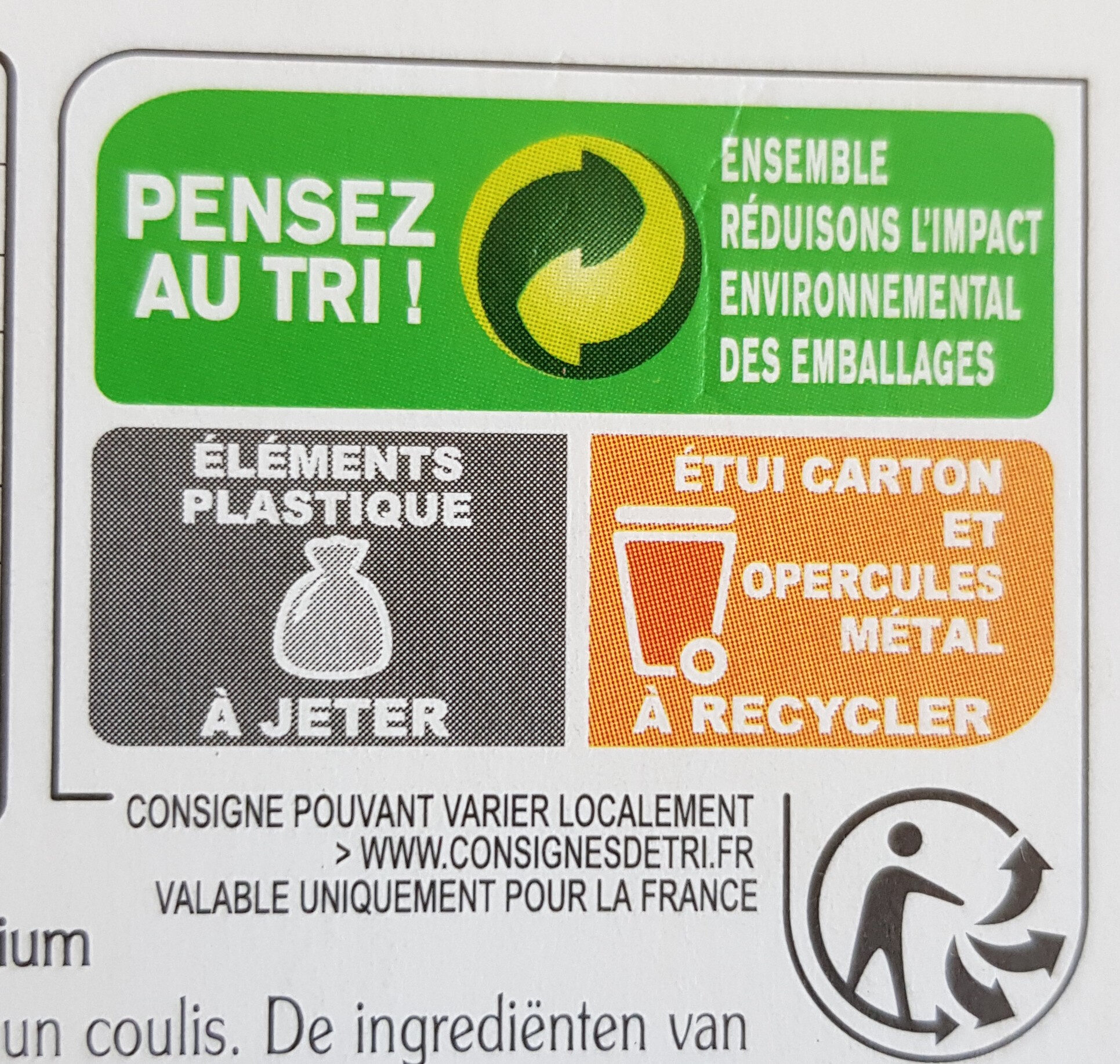 La faisselle et son coulis de framboise - Recyclinginstructies en / of verpakkingsinformatie - fr