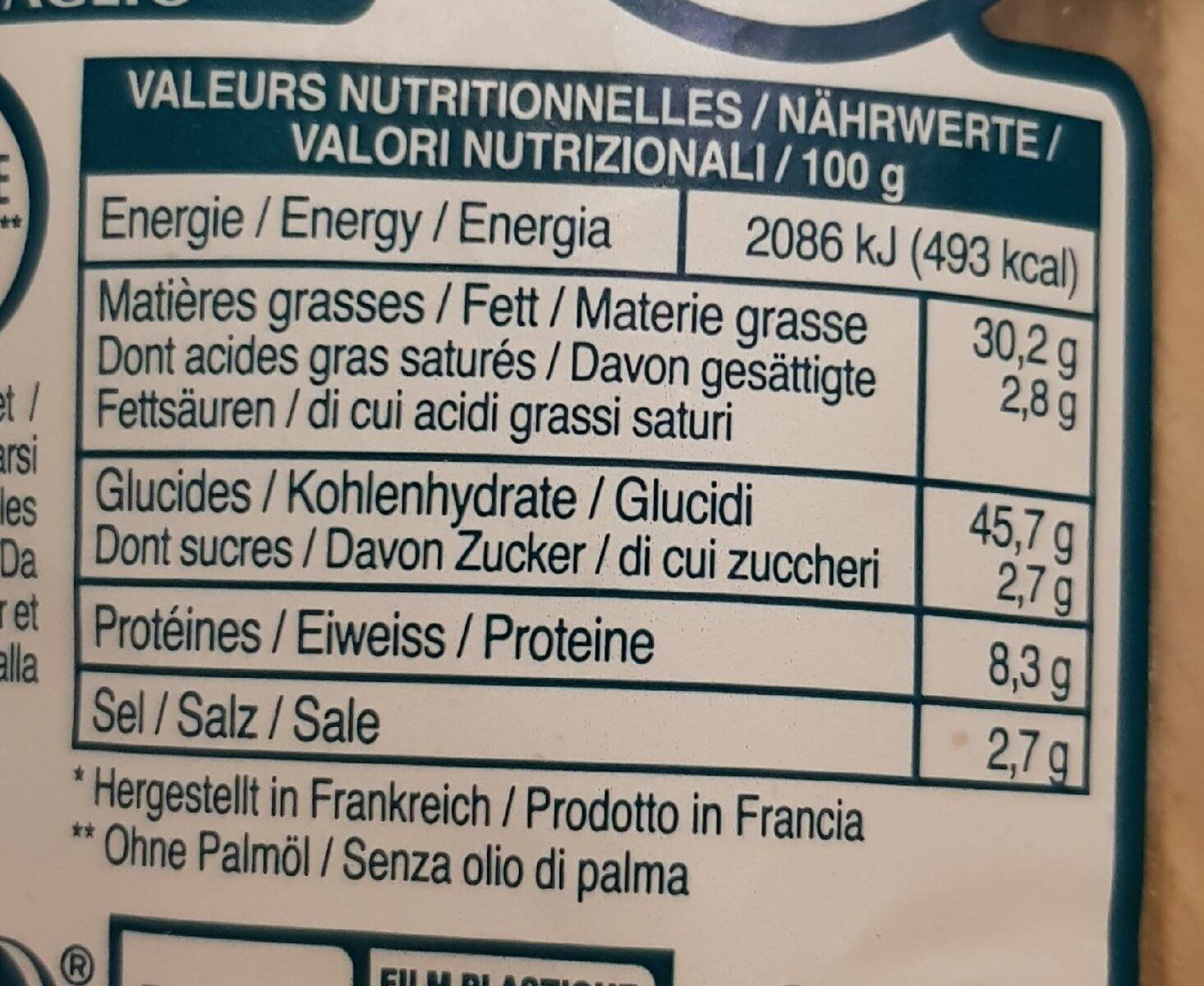 Croûtons Goût Ail - Nutrition facts - fr