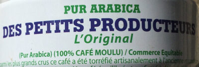 Café moulu pur arabica des petits producteurs - Ingrédients