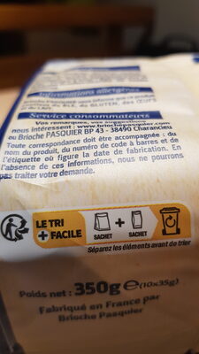 Pancakes sans conservateurs Farine de blé issue de Moulins Français - Instruction de recyclage et/ou informations d'emballage