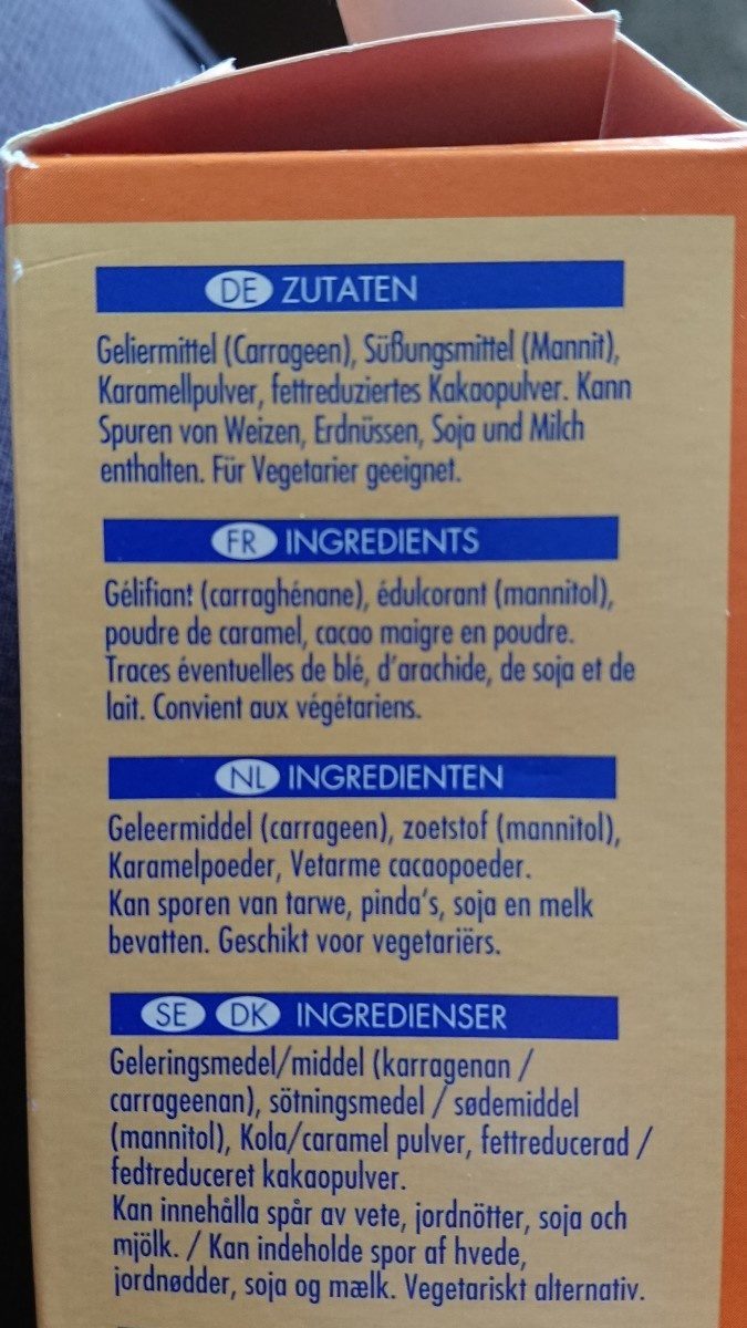 Préparation Flan Caramel - Ingredients - fr