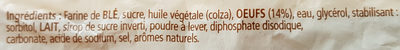 Madeleine - Ingrediënten - fr