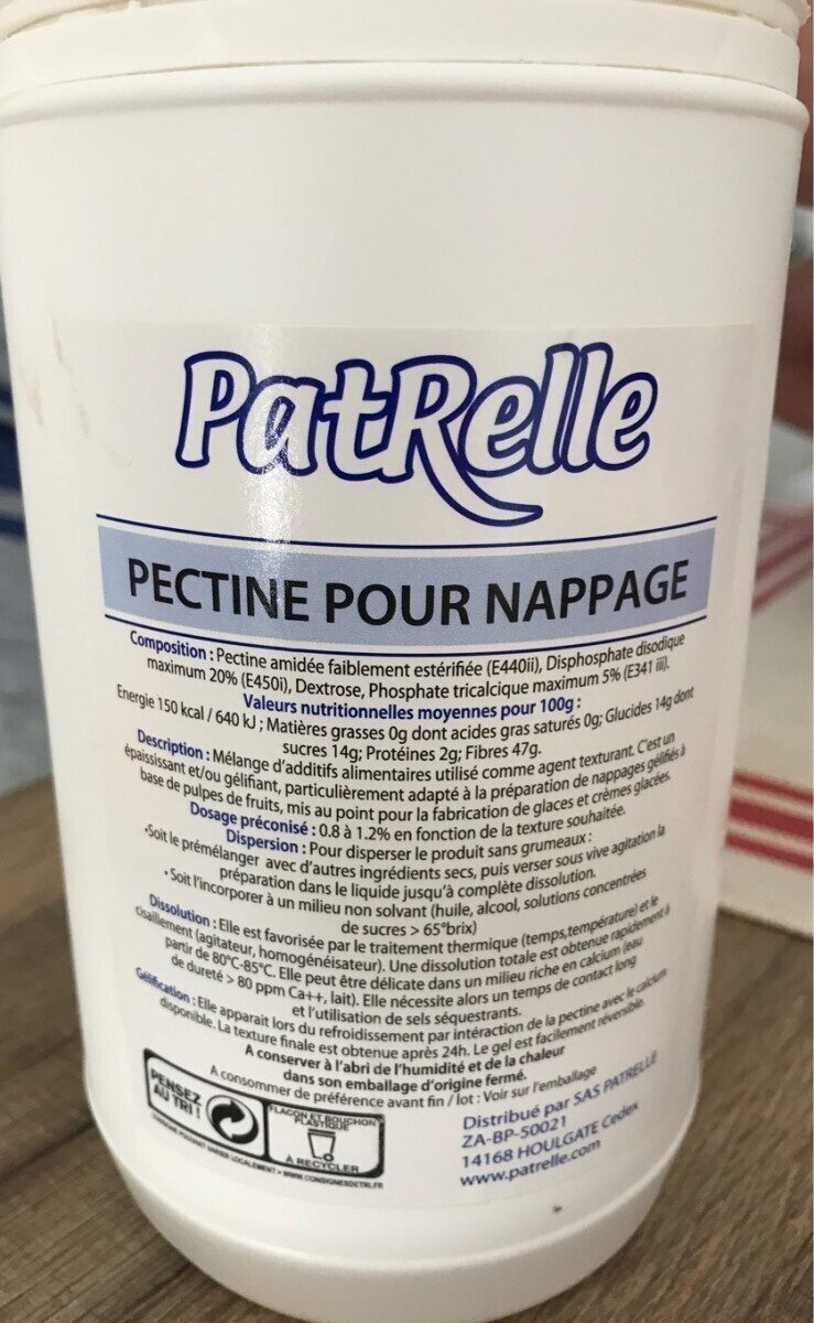 Pectine pour nappage - Produit