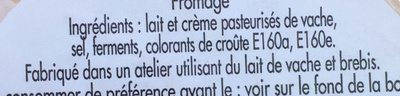Petit Tourtain (33% MG) - Ingrédients