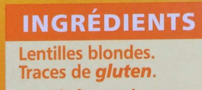 Lentilles blondes - Ingrédients