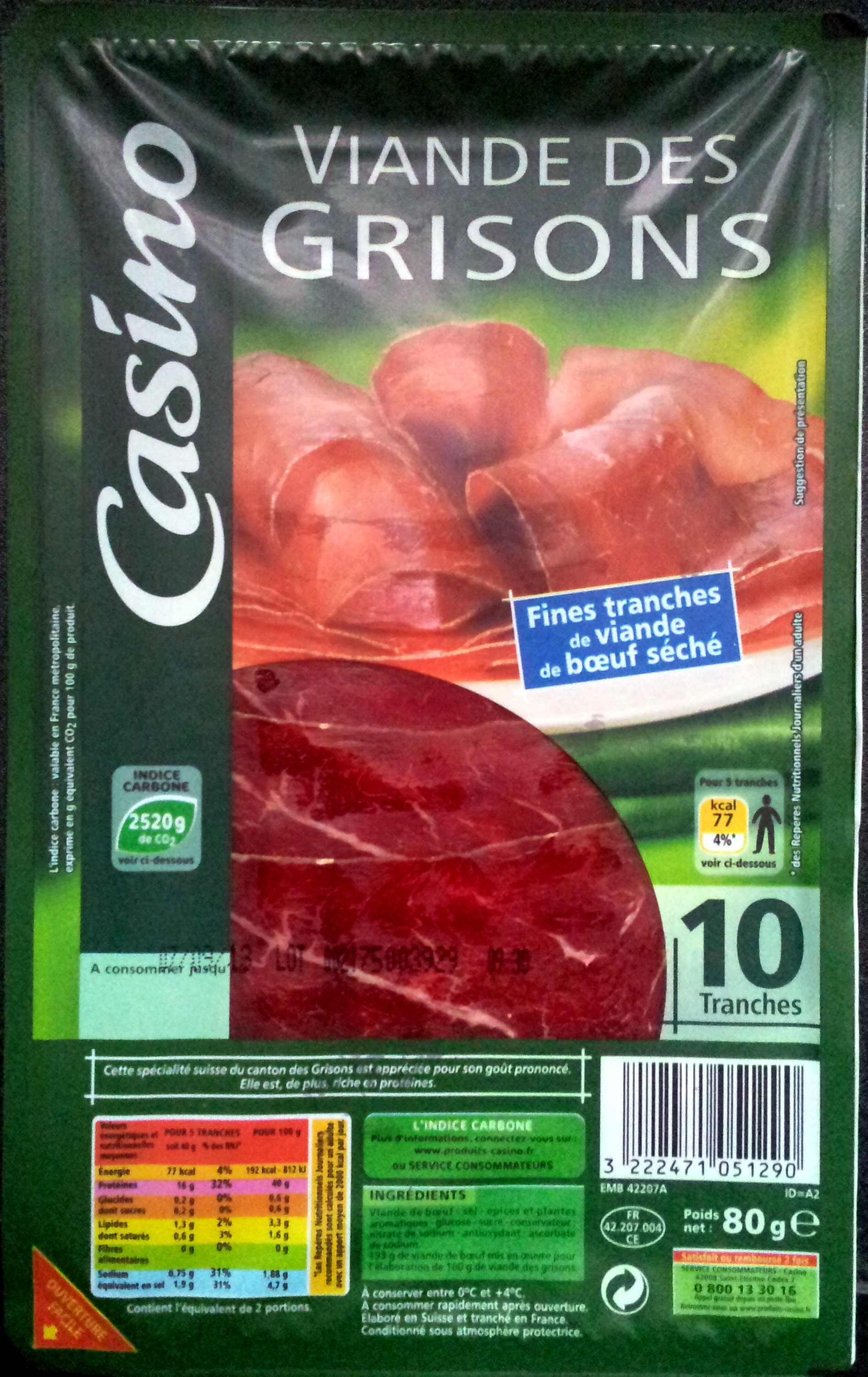 Viande des grisons - Product - fr