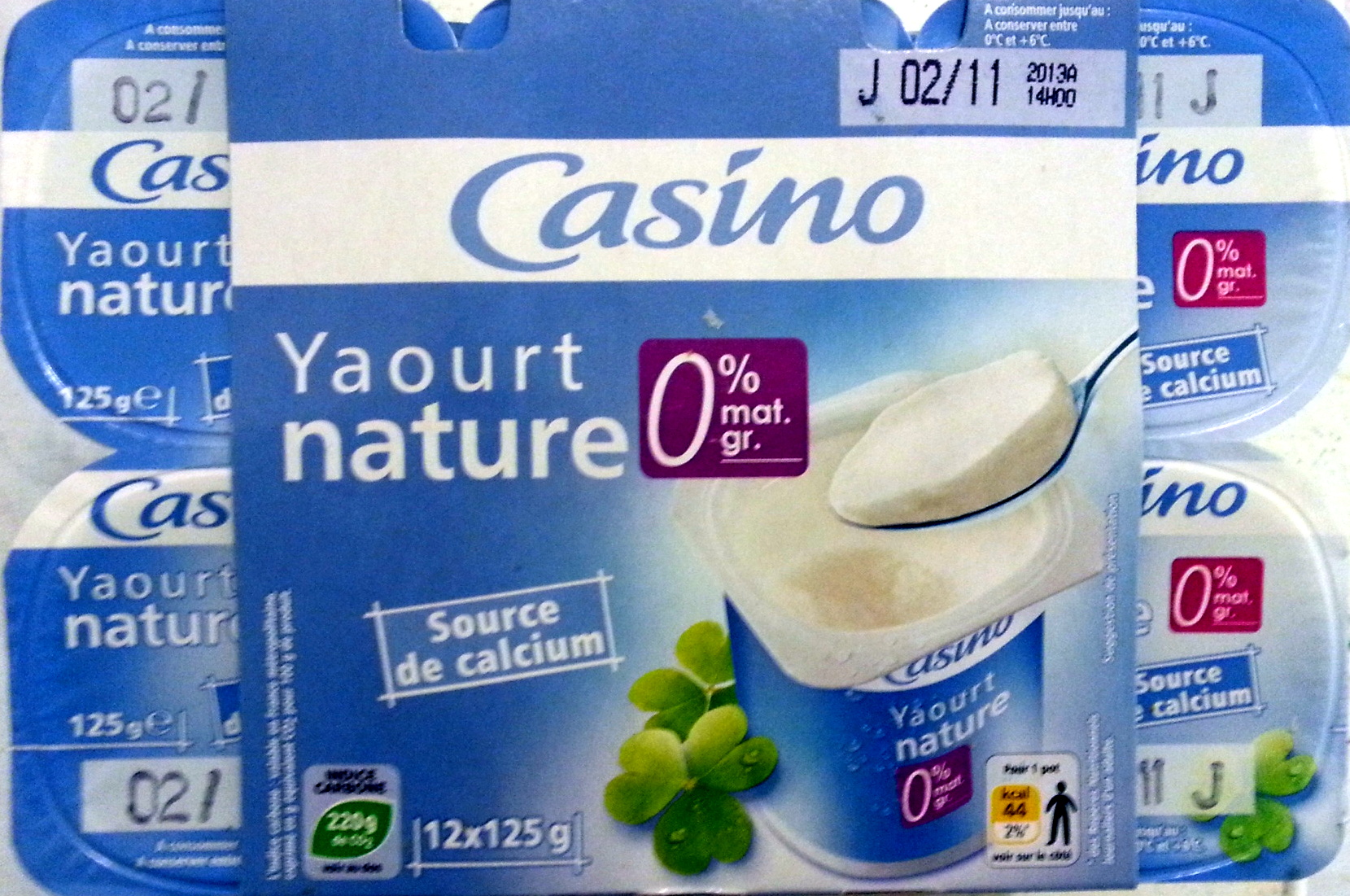 Yaourt nature 0% mat. gr - Product - fr