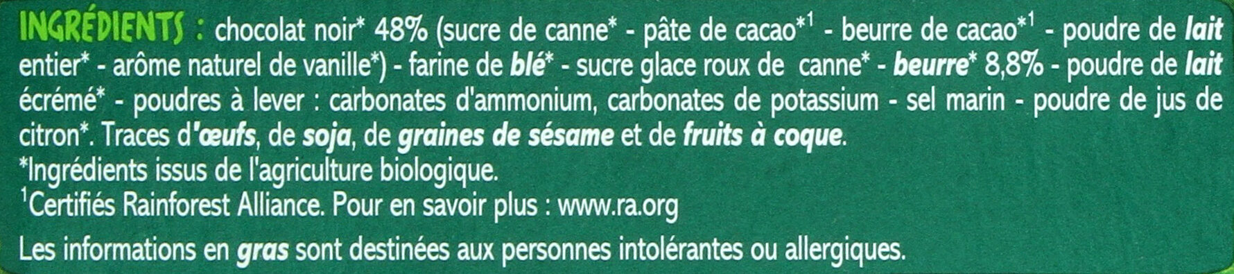 Petit Beurre avec Tablette de Chocolat Noir - المكونات - fr