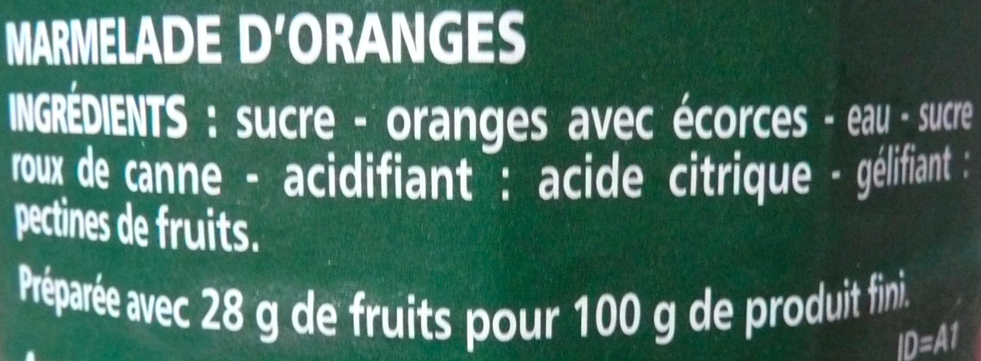 Marmelade oranges - Ingredients - fr