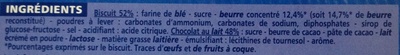 Biscuits Mention Bien Chocolat au lait - Ingrédients