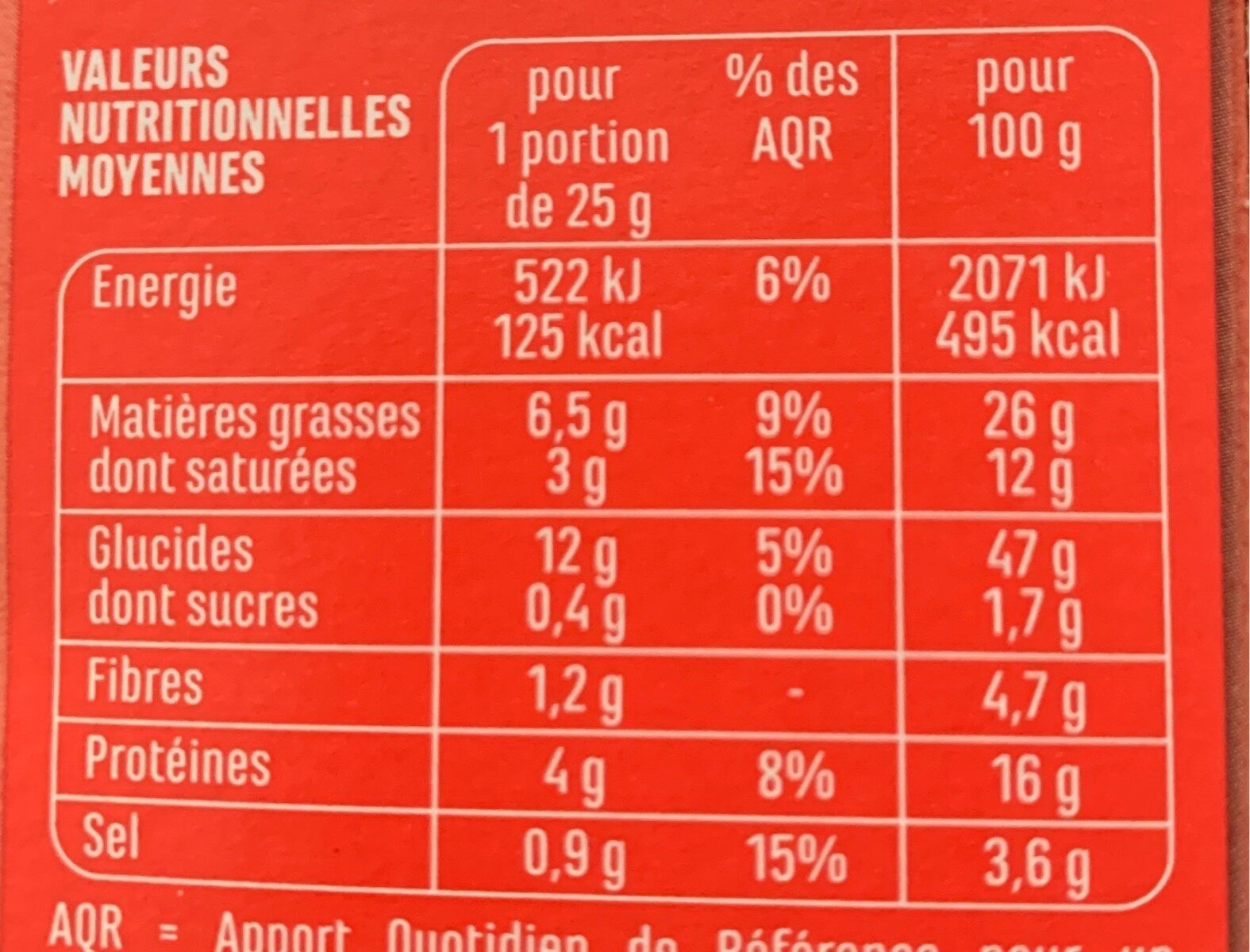 Crackers Tomate Olive 75G Co - Nutrition facts - fr