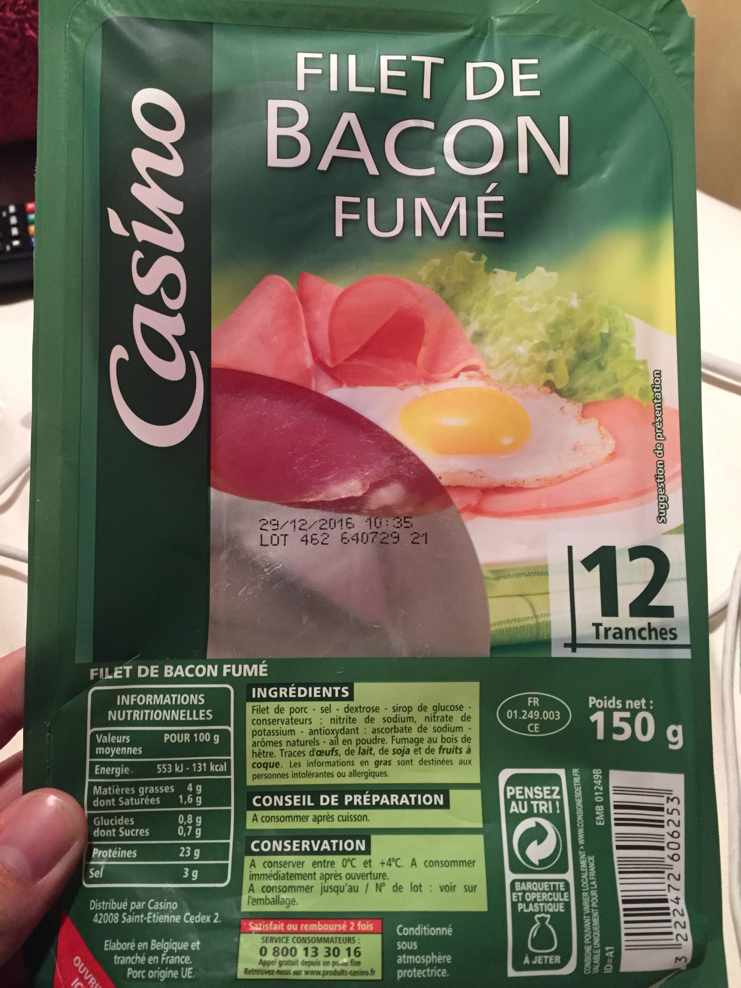 Filet de bacon fumé - نتاج - fr