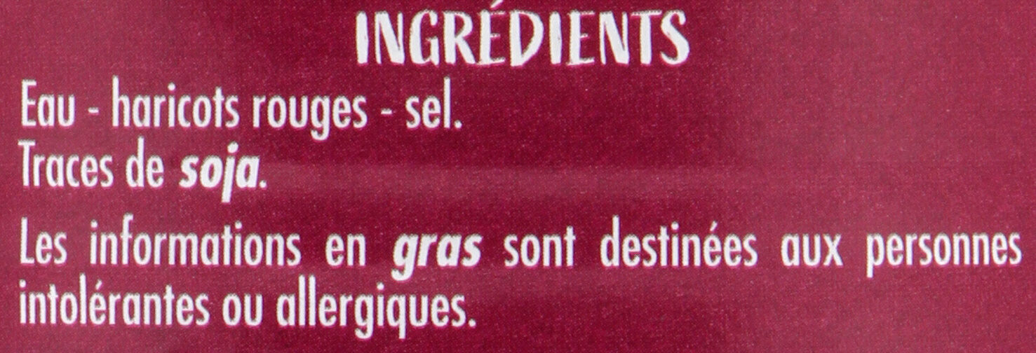 Haricots rouges - Ingrédients