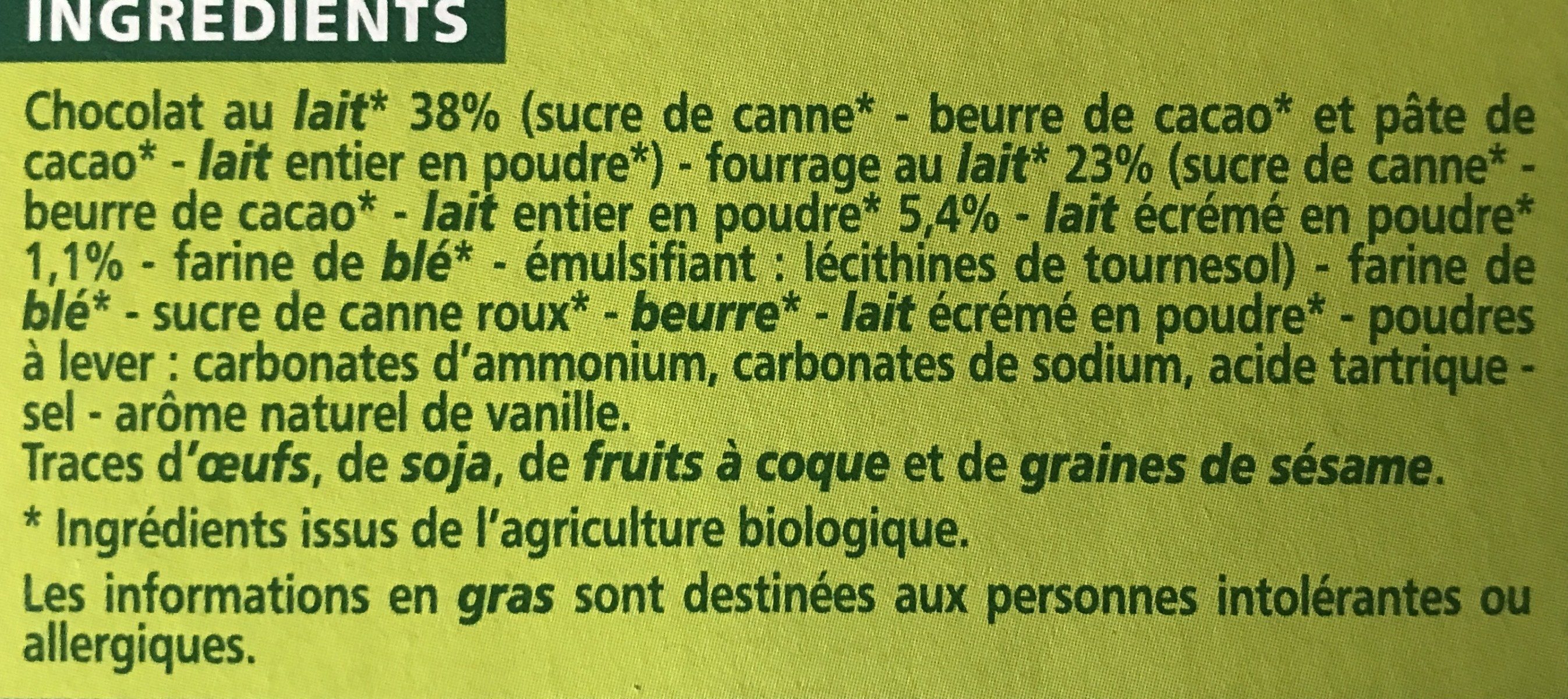 P'tits biscuits fourrage au lait - Ingredients - fr