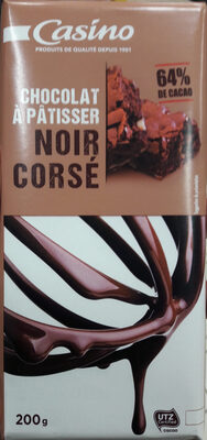 Noir dessert corsé 64% de cacao - Product - fr