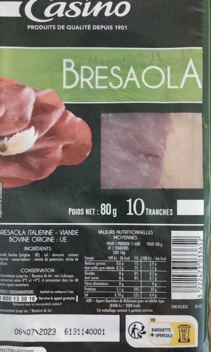 Bresaola - Product - fr