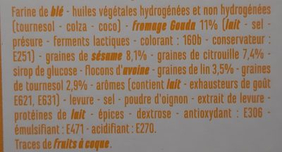 Biscuits Fromage & Graines - Ingredients - fr