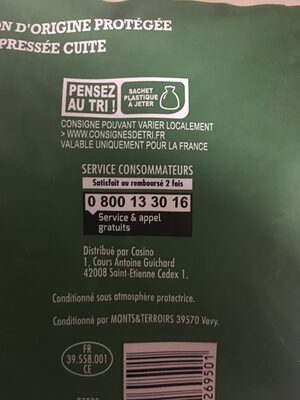 Comté râpé - Recycling instructions and/or packaging information - fr